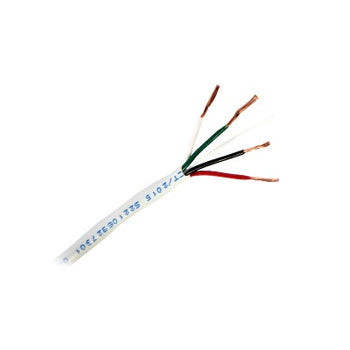 Bobina de 305 Metros / Cable de Cobre / 4 X 18 AWG / Tipo Alarmas UL / Para  Interior / Color Blanco / Para Aplicaciones de Alarmas de Intrusión /  Interfonos / TV Porteros / y Multi-Propósito / Hecho en México