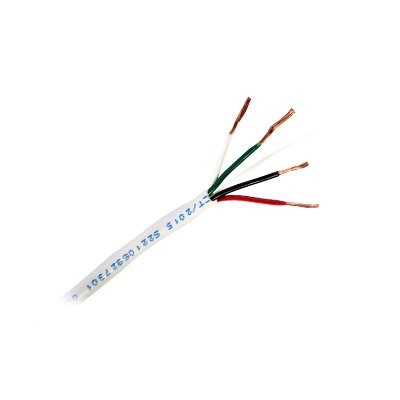 Bobina de 305 Metros / Cable de Cobre / 4 X 18 AWG / Tipo Alarmas UL / Para Interior / Color Blanco / Para Aplicaciones de Alarmas de Intrusión / Interfonos / TV Porteros / y Multi-Propósito / Hecho en México