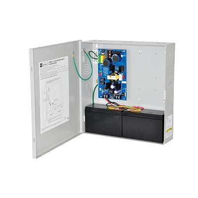 Fuente de 12 Vcc @ 4 A ó 24 Vcc @ 3A / 1 salida / Con capacidad de baterías de respaldo / Requieren baterías