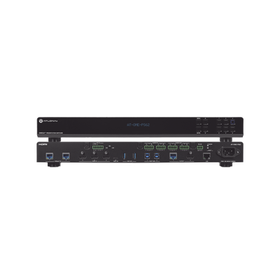 OMEGA Switch Matriz 6x2 de AV Multiformato con Entradas HDMI, HDBaseT, USB-C y Display Port / Salidas HDMI y HDBaseT / Conectividad avanzada para conferencias y colaboración en 4K en un solo dispositivo