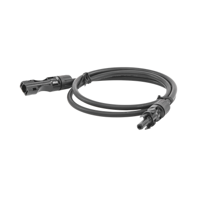 Cable Fotovoltaico 1 m, Negro, Calibre 10 AWG con Terminales MC4 en Ambos Extremos