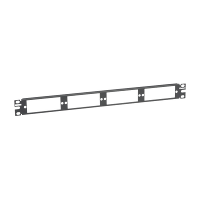 Patch Panel de Fibra Óptica, Para 4 Placas Acopladras FAP o FMP, Color Negro, 1UR