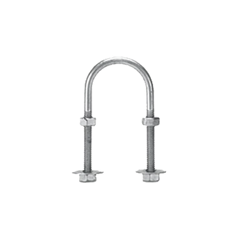 Abrazadera tipo U de 2 ", con acabado Electro Zinc, no incluye tuercas y arandelas