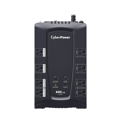 UPS de 685 VA/390 W, Topología Línea Interactiva, Entrada 120 Vca NEMA 5-15P, Tipo Gabinete Compacto, Con 8 Tomas NEMA 5-15R