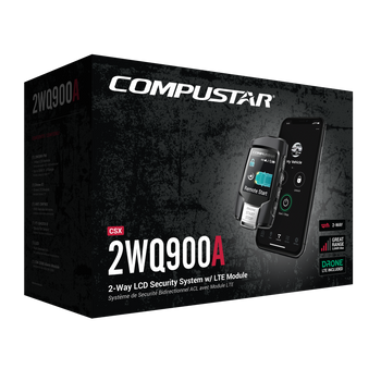 (MONITOREO en APP) Kit de Alarma Vehicular Profesional de 2 vías y control LCD con modulo CM2500 Incluye  GPS X1-MAX LTE