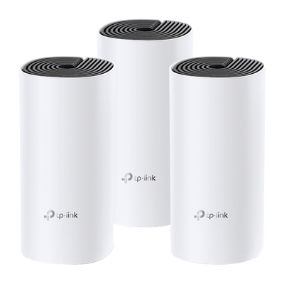 Kit de Router inalámbrico mesh Deco E4 para Hogar / Doble banda AC 1200  / 2 puertos 10/100 Mbps / Compatible con amazon alexa.
