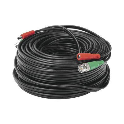 30 metros / Cable coaxial ( BNC ) + Alimentación / 100 % Cobre / Para Cámaras 4K  / Uso interior
