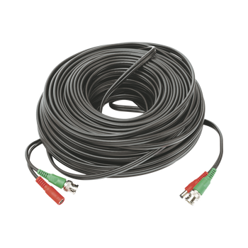 50 metros / Cable coaxial ( BNC ) + Alimentación / 100 % Cobre / Para Cámaras 4K  / Uso interior