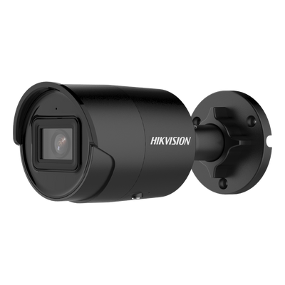 Bala IP 4 Megapixel / Color Negro / Lente 2.8 mm / 40 mts IR EXIR / Exterior IP67 / WDR 120 dB / PoE / Micrófono Integrado / Videoanaliticos (Filtro de Falsas Alarmas) / Ultra Baja Iluminación / Metal / microSD