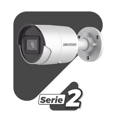 Bala IP 6 Megapixel / Lente 2.8 mm / 40 mts IR EXIR /Exterior IP67 / WDR 120 dB / PoE / Micrófono Integrado / Videoanaliticos (Filtro de Falsas Alarmas) / Ultra Baja Iluminación / Metal / microSD