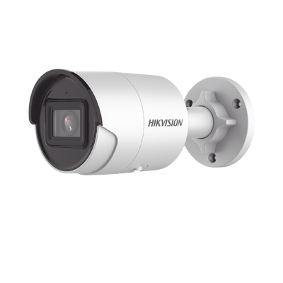 Bala IP 8 Megapixel (4K)/ Lente 2.8 mm / 40 mts IR EXIR /Exterior IP67 / WDR 120 dB / PoE / Micrófono Integrado / Videoanaliticos (Filtro de Falsas Alarmas) / Ultra Baja Iluminación / Metal / microSD