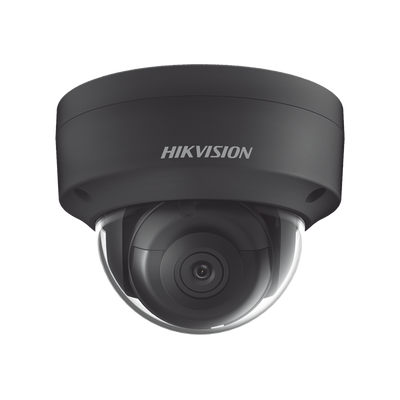 Domo IP 4 Megapixel / Color Negro / Lente 2.8 mm / 30 mts IR EXIR / Exterior IP67 / IK10 /  WDR 120 dB / PoE / Videoanaliticos (Filtro de Falsas Alarmas) / Ultra Baja Iluminación / Entrada y Salida de Audio y Alarma / microSD