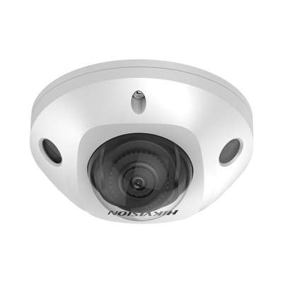 Mini Domo IP 6 Megapixel / Lente 2.8 mm / Micrófono Integrado / 30 mts IR EXIR / Exterior IP67 / IK08 /  WDR 120 dB / PoE / Videoanaliticos (Filtro de Falsas Alarmas) / Ultra Baja Iluminación / Entrada y Salida de Audio y Alarma / MicroSD