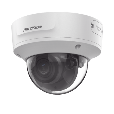Domo IP 4 Megapixel / Lente Mot. 2.8 a 12 mm / 40 mts IR EXIR / IP67 / IK10 / WDR 120 dB / PoE / Videoanaliticos (Filtro de Falsas Alarmas) / Ultra Baja Iluminación / Entrada y Salida de Audio y Alarma / microSD