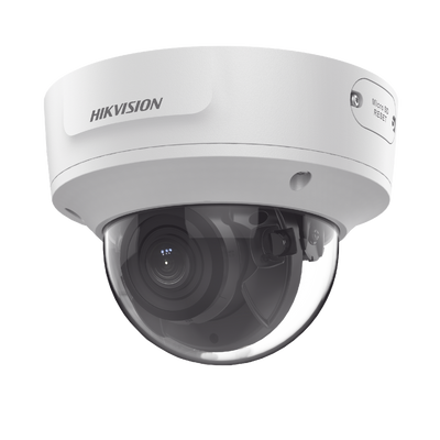 Domo IP 6 Megapixel / Lente Mot. 2.8 a 12 mm / 40 mts IR EXIR /Exterior IP67 / IK10 / WDR 120 dB / PoE / Videoanaliticos (Filtro de Falsas Alarmas) / Ultra Baja Iluminación / Entrada y Salida de Audio y Alarma / MicroSD