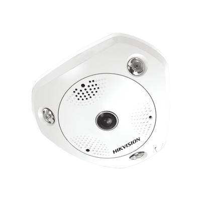 Fisheye IP 6 Megapixel / 180° - 360° / DEWARPING / WDR 120 dB / Uso en Interior / 15 mts IR / Entrada y Salida de Audio y Alarma / Múltiples Vistas  / MicroSD