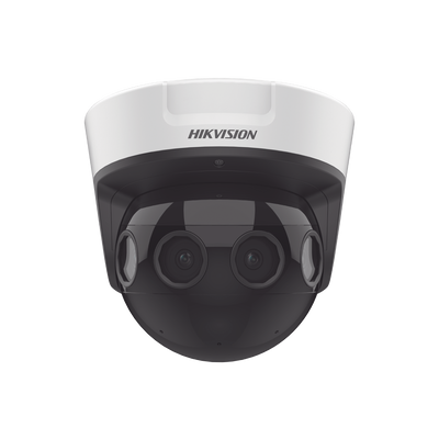 PanoVu Series / Vista Panorámica 180° / 8 Megapixel en Total / 4 Lentes 2.8 mm (2 Megapixel) / 20 mts IR EXIR / Exterior IP67 / IK10 / 12 Vcc / PoE+ / MicroSD