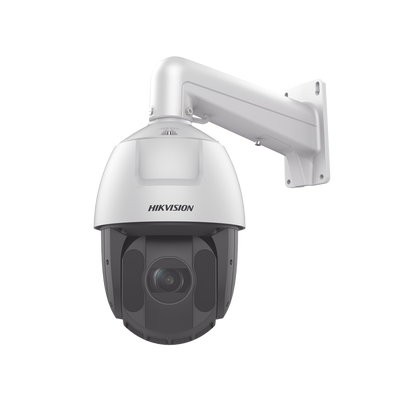 Domo PTZ IP 4 Megapixel / 25X Zoom / 150 mts IR / DARKFIGHTER / Exterior IP66 / WDR 120 dB / Hi-PoE / Entrada y Salida de Audio y Alarmas / MicroSD