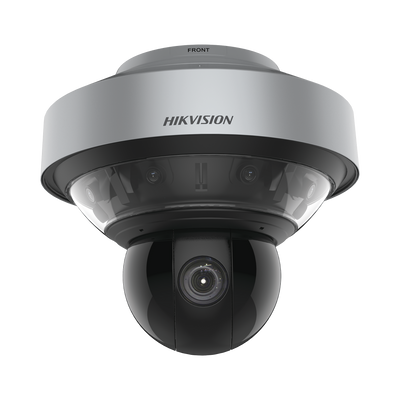 Domo PanoVu series / Vista Panorámica 180° / 4 Lentes de 4 Megapixel + PTZ 4 Megapixel de 40X Zoom / Posicionamiento 3D / IP66 / IK10 / WDR 120 dB / microSD