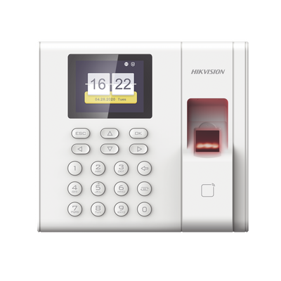 Checador de Huella con Batería de Respaldo  / Reportes por USB / 1,000 Usuarios / Lector de Tarjetas EM / Uso con iVMS-4200.