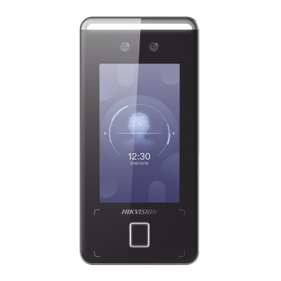 Terminal Min Moe WiFi de Reconocimiento Facial ULTRA RÁPIDO (IP65) / Hasta 1.5 mts en lectura / Soporta P2P Hik-Connect / 3,000 Usuarios /QR y Videoportero (ambientes de bajo ruido)
