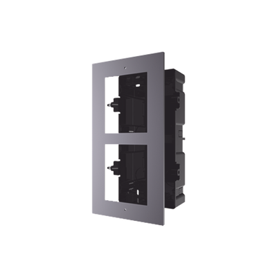 Base de 2 Espacios para EMPOTRAR Módulos de Videoporteros Hikvision