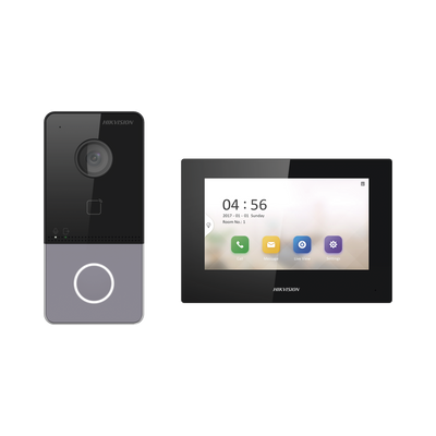 Kit de Videoportero IP LITE con llamada a App de Smartphone (Hik-Connect) / Apertura con tarjeta / Soporta PoE Estándar / Incluye 1 MONITOR