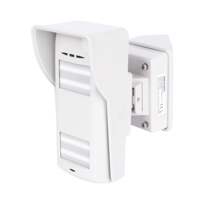 Detector de Movimiento Exterior Cableado / 12 Metros de Detección / 85° Ángulo de Detección / Dual-Tech con Doble Tecnología Microondas y PIR / Inmunidad a Mascotas de 24 Kg / Exterior + Montaje de Pared y Adaptador