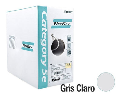 Bobina de Cable UTP 305 m. de Cobre, NetKey, Reelex, Gris, Categoría 6 (24 AWG), 1000Mbps, PVC (CM), de 4 pares