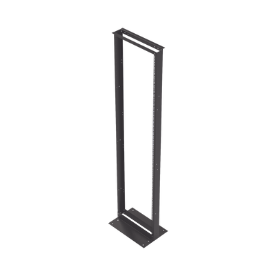Rack de 2 Postes, Estándar 19", 42 Unidades, Fabricado en Acero, Base "L" para Anclar a Piso.