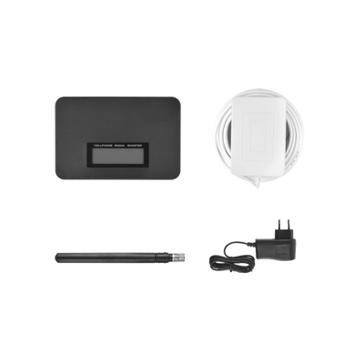 Kit Amplificador de Señal Celular 3G, 2G y VOZ. Soporta Múltiples Operadores, Dispositivos y Tecnologías Simultáneamente. Unibanda. Mejora la señal en interiores de Hasta 300 metros cuadrados.