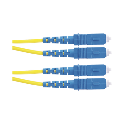 Jumper de Fibra Optica Monomodo 9/125 OS2, SC-SC Duplex, OFNR (Riser), Color Amarillo, 2 Metros