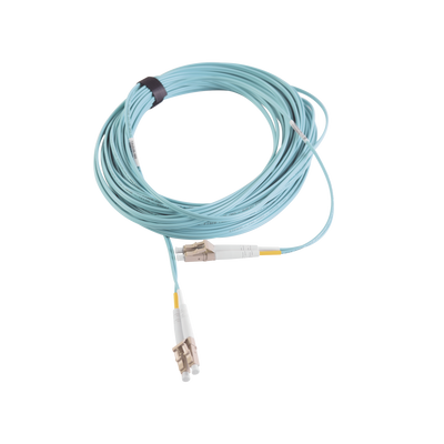 Jumper de Fibra Óptica Multimodo 50/125 XGLO OM3, LC-LC Duplex, OFNR, Color Aqua, 7 Metros