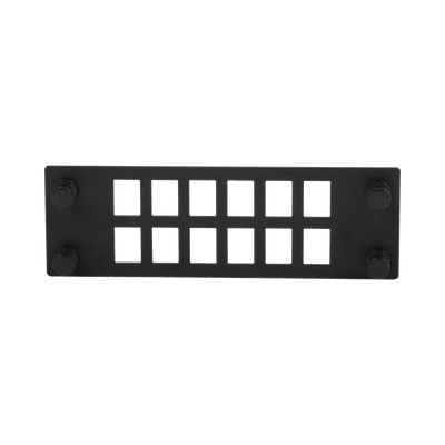 Placa Para 12 Adaptadores de Fibra Óptica, Uso con Gabinetes FPONE3 y FPONE4