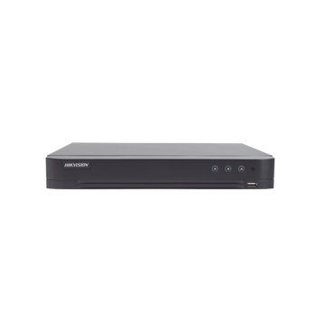 (ACUSENSE / Evita Falsas Alarmas) DVR 5 Megapixel / 3K Lite / 4 Canales TURBOHD + 2 Canales IP / 1 Bahía de Disco Duro / Audio Coaxitron