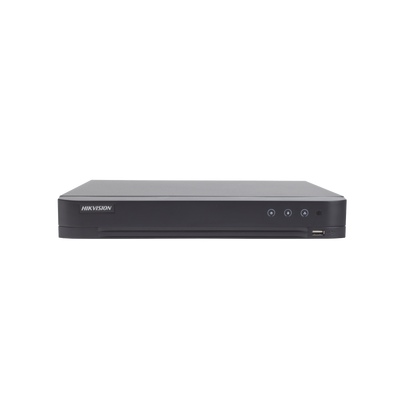 (ACUSENSE / Evita Falsas Alarmas) DVR 5 Megapixel / 3K Lite / 4 Canales TURBOHD + 2 Canales IP / 1 Bahía de Disco Duro / Audio Coaxitron