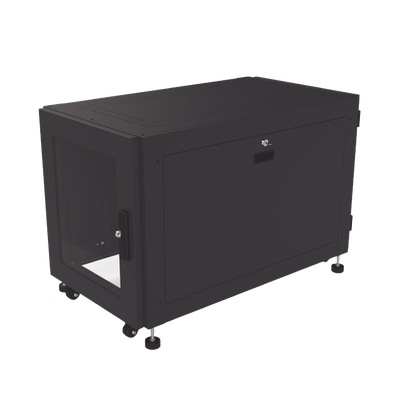 Gabinete Profesional de Piso para Telecomunicaciones de 12UR, 1000 mm Profundidad.