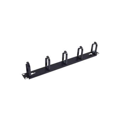 Organizador de cables con 5 anillos, 1U, 19" Color negro