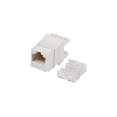 Módulo Jack Keystone Cat5e con terminación en ángulo 180 º  Color Blanco