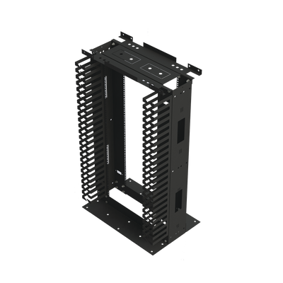 Rack de Acero de 4ft x 19in, 24UR con Organizadores Verticales Y Guía Superior para Cableado.