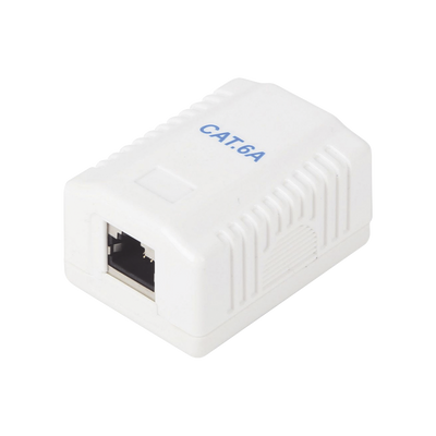 Caja de pared con 1 puerto, incluye 1 jack STP Cat6A