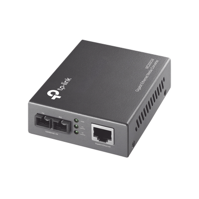Convertidor Multimedia Multi-modo, 1 puerto RJ45 1000 Mbps, conector de fibra SC, hasta 500 M