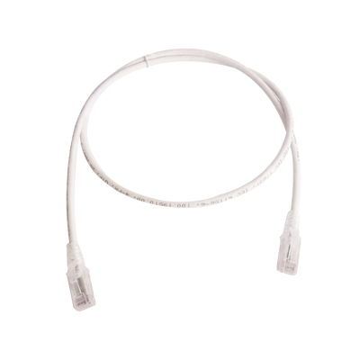 Patch Cord MC6 Modular Cat6 UTP, CM/LS0H, 3ft, Color Blanco, Versión Bulk (Sin Empaque Individual)