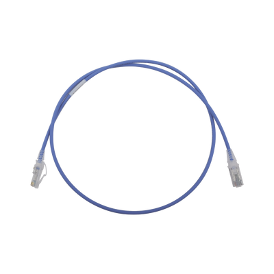 Patch Cord MC6 Modular Cat6 UTP, CM/LS0H, 3ft, Color Azul, Diámetro Reducido (28AWG)