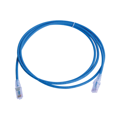 Patch Cord MC6 Modular Cat6 UTP, CM/LS0H, 7ft, Color Azul, Versión Bulk (Sin Empaque Individual)