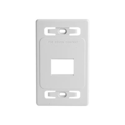 Placa de pared modular MAX, de 2 salidas, color blanco, version bulk (Sin Empaque Individual)
