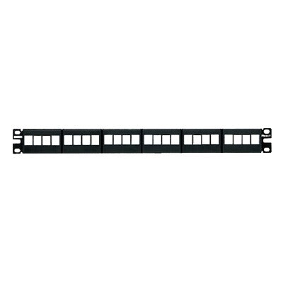 Panel de Parcheo Modular Keystone (Sin Conectores), de 24 Puertos, Identificación con Etiqueta Adhesiva,  1UR