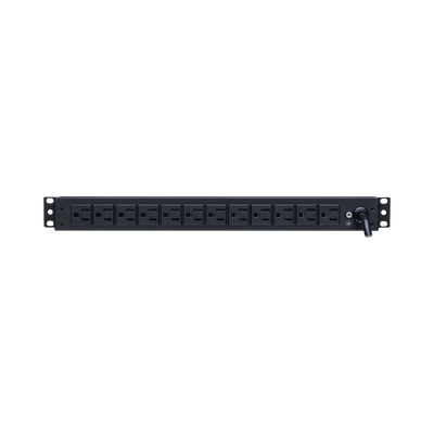 PDU Básico Para Distribución de Energía, Con 12 Tomas NEMA 5-15R Traseras y 2 Tomas 5-15R Frontales, 1UR, 15 Amp, 120 Vca