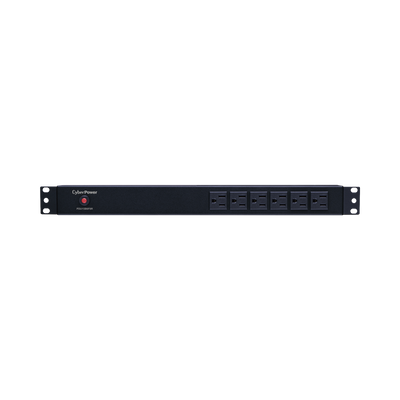 PDU Básico Para Distribución de Energía, Con 8 Tomas NEMA 5-15R Traseras y 6 Tomas 5-15R Frontales, 1UR, 15 Amp, 120 Vca