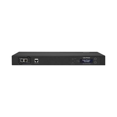 PDU ATS (Fuente Redundante Auto-transferible) Monitoreable, Para Distribución de Energía, 2 Entradas 120 Vca NEMA5-15P, Con 10 Salidas NEMA 5-15R, Horizontal 19in, 1UR